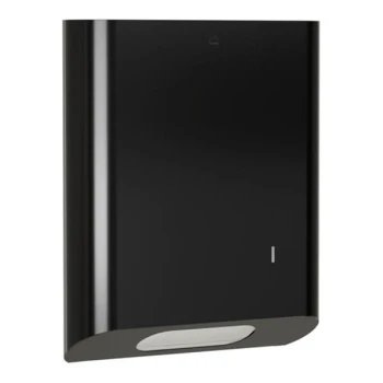 Bradley Elvari 2B1-113600-BB Surface-Mounted Black Stainless Steel C-Fold / Multifold Paper Towel Dispenser with Large Capacity