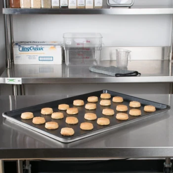 Vollrath S5315 Wear-Ever Full Size NSF 12 Gauge Non-Stick 18 inch x 26 inch Open Bead Rim Aluminum Bun / Sheet Pan