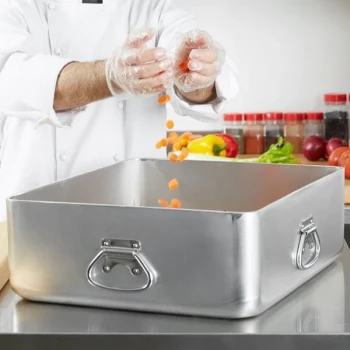 Vollrath 68391 Wear-Ever 42 Qt. Aluminum Roasting Pan with Handles - 20 7/8" x 17 3/8" x 7"