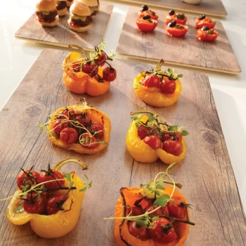Elite Global Solutions M2415 Fo Bwa Rectangular Faux Driftwood Melamine Serving Board - 25" x 15"