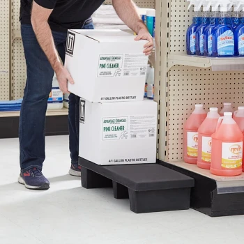 Regency 30" x 12" x 6" Black Plastic Display Base / Side Stack- 750 lb. Capacity