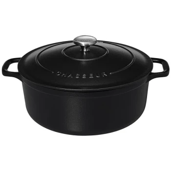Chasseur 4.23 Qt. Black Enameled Cast Iron Dutch Oven by Arc Cardinal FN425