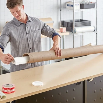 Lavex 6" x 48" Kraft Heavy-Duty Mailing Tube - 10/Case