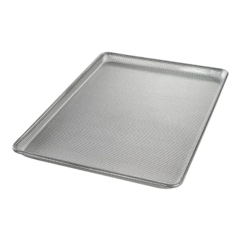 Chicago Metallic 15 inch x 21 inch Three-Quarter Size 16 Gauge Glazed Aluminum Perforated Sheet / Bun Pan 10248