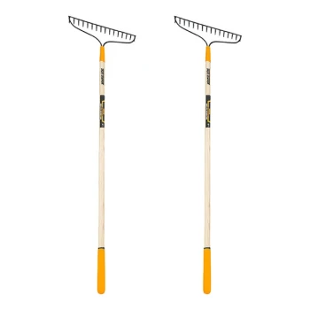 True Temper 15 3/4" Welded Bow Rake with Hardwood Handle and Cushion End Grip 10000-07562 - 2/Case