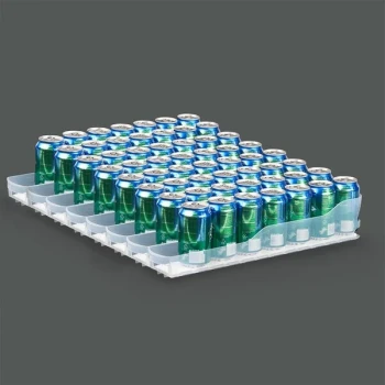 True 929821 Trueflex Clear 6-Lane Bottle Organizer - 5/Set