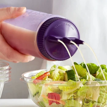 Vollrath 3324C-54 Traex® Color-Mate™ 24 oz. Purple Tri Tip™ Wide Mouth Squeeze Bottle