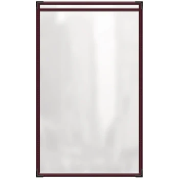 H. Risch, Inc. TES Deluxe Sewn 8 1/2" x 14" Maroon 2 View Vinyl Menu Cover with Black Smooth Corners and Gloss Finish