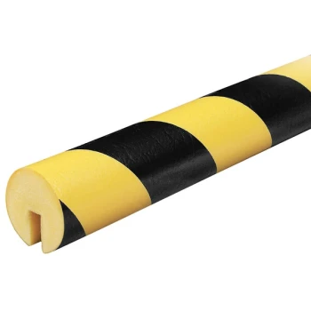 Ideal Warehouse Knuffi 3 1/4' x 1 9/16" Black and Yellow Type B Edge Guard 60-6712