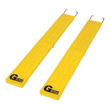 GenieGrips 4" x 54" Yellow Forklift Mats MAT100X1370