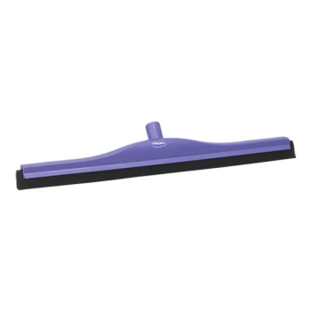 Vikan 77548 23 5/8" Purple Double Foam Rubber Floor Squeegee with Plastic Frame