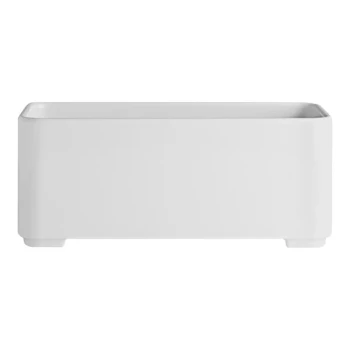 Creations Oasis from Steelite International 6 5/8" x 3 1/4" White Rectangular Melamine Bento Box Insert - 4/Case