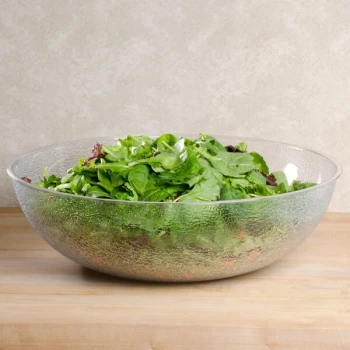Cambro Camwear® 20.2 Qt. Translucent Pebbled Polycarbonate Serving / Salad Bowl - 4/Case