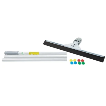 Unger SmartFit WaterWand HM30K 30" Heavy-Duty Double Foam Rubber Floor Squeegee with SmartColor System and Handle