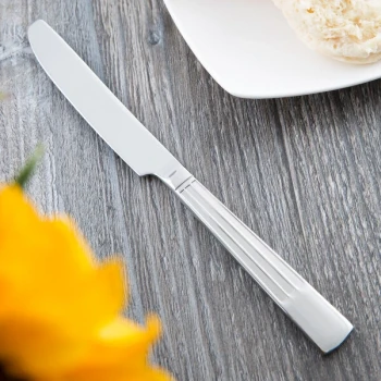 Libbey 972 554 Gibraltar 7" 18/0 Stainless Steel Heavy Weight Bread and Butter Knife - 36/Case