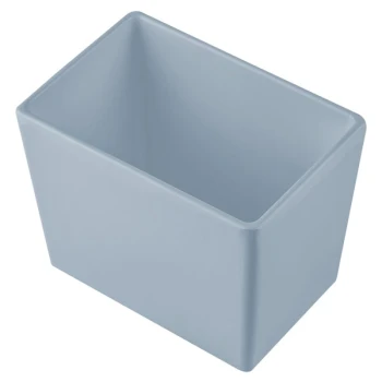 TableCraft CW5022GY Simple Solutions 1/9 Size Gray Cast Aluminum Deep Straight Sided Bowl - 5" Deep