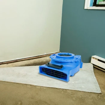 B-Air BA-VLO-25BL Blue Ventlo-25 Low Profile Variable Speed Air Mover - 1/4 HP