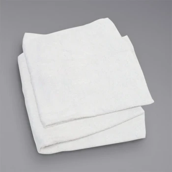 Hospeco Multi-Purpose White Terry Cloth Towels in Bulk 53725 - 25 lb.