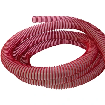 Delfin Industrial FH0039.50.30 30' Red Helix Conductive Food Grade Vacuum Hose