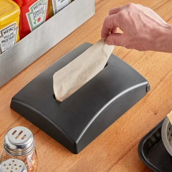 Dixie Ultra 250 Capacity In-Counter Interfold Napkin Dispenser with Black Faceplate