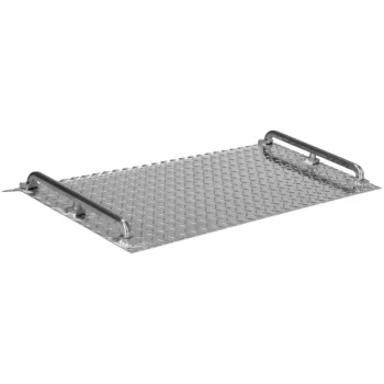 Vestil 36" x 18" x 4 11/16" Silver Aluminum Mini Dock Board AMD-3618 - 700 lb. Capacity