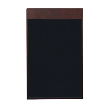 H. Risch, Inc. 8 1/2" x 14" Wine Tuxedo Leather Customizable 1 View Magnetic Hardback Menu Cover