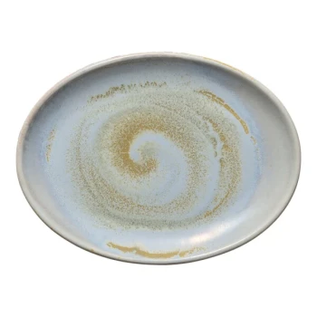 Heart & Soul Perfect Match 10" x 7 1/2" Breeze Porcelain Oval Coupe Platter - 6/Case