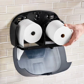 Morcon M1000 3 15/16" x 4" 2-Ply 1000 Sheet Bath Tissue Roll - 36/Case