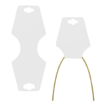 2 1/4" x 2 3/4" White Self-Adhesive Foldover Jewelry Display Card - 100/Case