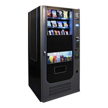 Seaga QUICKBreak 29-Item Ambient / Refrigerated Vending Machine / Combo Merchandiser with Black U-Shaped Graphic