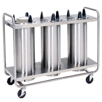 Lakeside 7140 Heavy-Duty Stainless Steel Two Shelf Ergo-One System Utility Cart - 50 7/16" x 24 5/8" x 46 3/4"