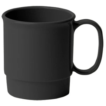 Cambro 75CW110 Camwear® 7.5 oz. Black Customizable Polycarbonate Mug - 48/Case