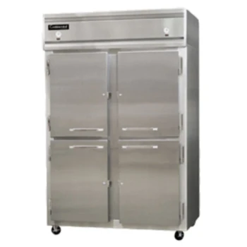 Continental Refrigerator 2RFNSS-HD 52" Half Door Dual Temperature Reach-In Refrigerator / Freezer