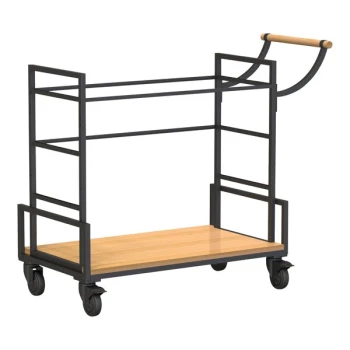Rosseto Modulite 45 5/16" x 20" x 37 5/8" Bamboo Serving Cart MC-SERVBASE