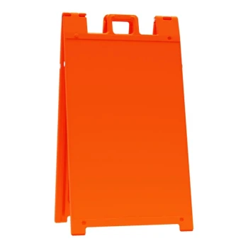 Plasticade® Signicade 24" x 36" Orange Double-Sided A-Frame Sign Stand 130-O-1PKF
