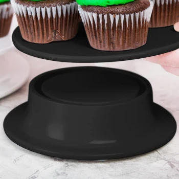 Elite Global Solutions M5P On a Pedestal 5" x 1 1/2" Round Black Melamine Pedestal