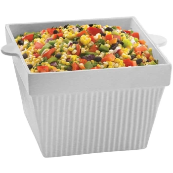 TableCraft CW1490N 6.5 Qt. Natural Cast Aluminum Square Bowl