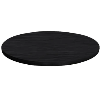 TableCraft CWALC3BRATBK 30" Round Translucent Black Brushed Aluminum Table Cover