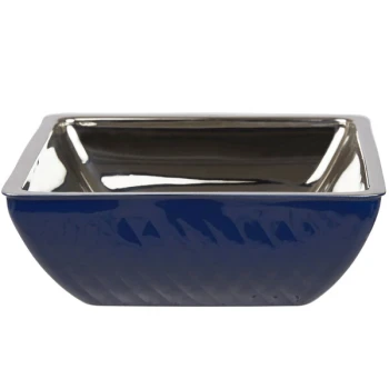 Bon Chef Diamond Collection Cold Wave 4 Qt. Cobalt Blue Triple Wall Square Bowl