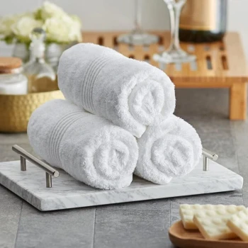 Lavex Luxury 16" x 30" 100% Combed Ring-Spun Cotton Hand Towel 4.5 lb. - 12/Pack