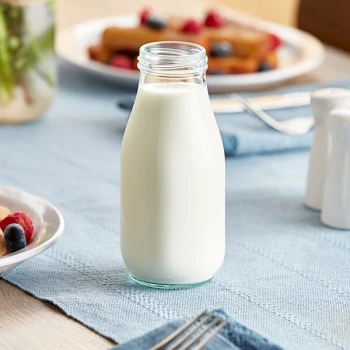 Acopa 10 oz. Customizable Glass Milk Bottle - 12/Case