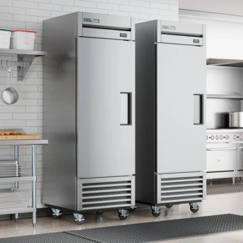 True TS-23-HC LH 27" Stainless Steel One Section Solid Door Reach-In Refrigerator with Left-Hinged Door