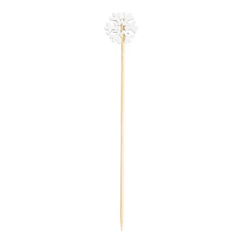 TableCraft 4 1/2" Snowflake Bamboo Food / Cocktail Pick - 100/Case