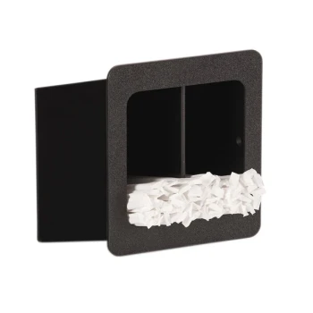 Vollrath FMS-3 In-Counter Black Thermoplastic 2 Slot Flush Mount Straw Holder for 8"-10" Straws - Cut-Out Dimensions 6 3/8" x 5 5/8"