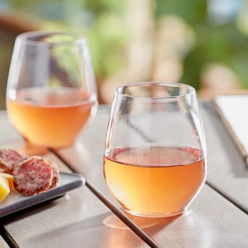 Acopa Endure 15 oz. Customizable Tritan™ Plastic Stemless Wine Glass - 12/Pack