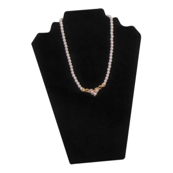 8 1/4" x 12 1/2" Black Velvet Necklace Display Stand
