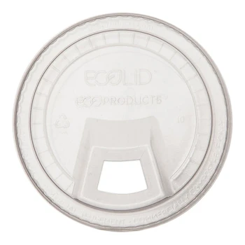 Eco-Products Veridian GreenStripe 9-24 oz. PLA Plastic Compostable Cold Cup Sip Lid - 1,000/Case