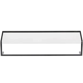 Carlisle 927203 73 1/4" x 12 1/2" Black Adjustable Single Sneeze Guard for Five Star Buffet Bars