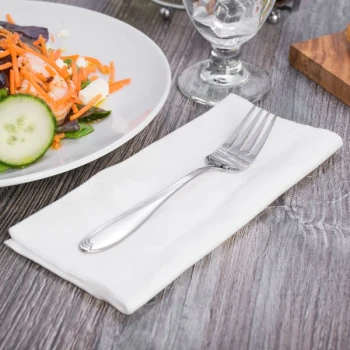 Oneida Scroll by 1880 Hospitality 2201FSLF 6 3/4" 18/8 Stainless Steel Extra Heavy Weight Salad Fork - 36/Case
