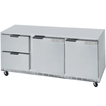 Beverage-Air UCRD72AHC-2-104 72" Low Profile Undercounter Refrigerator with 2 Doors and 2 Drawers